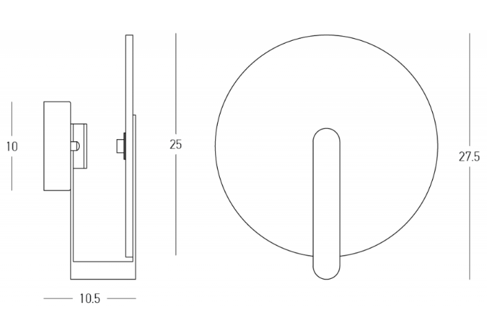 ZAM Alabaster Wall Light with Rust Bar Detail ID 13893