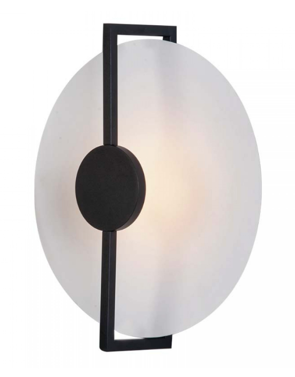 ZAM White Disc Wall or Ceiling Light with Black Disc Detail ID 13896