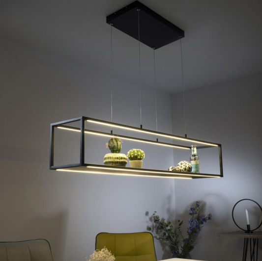 LED Rectangular Black Box Pendant / Shelf - ID 13937