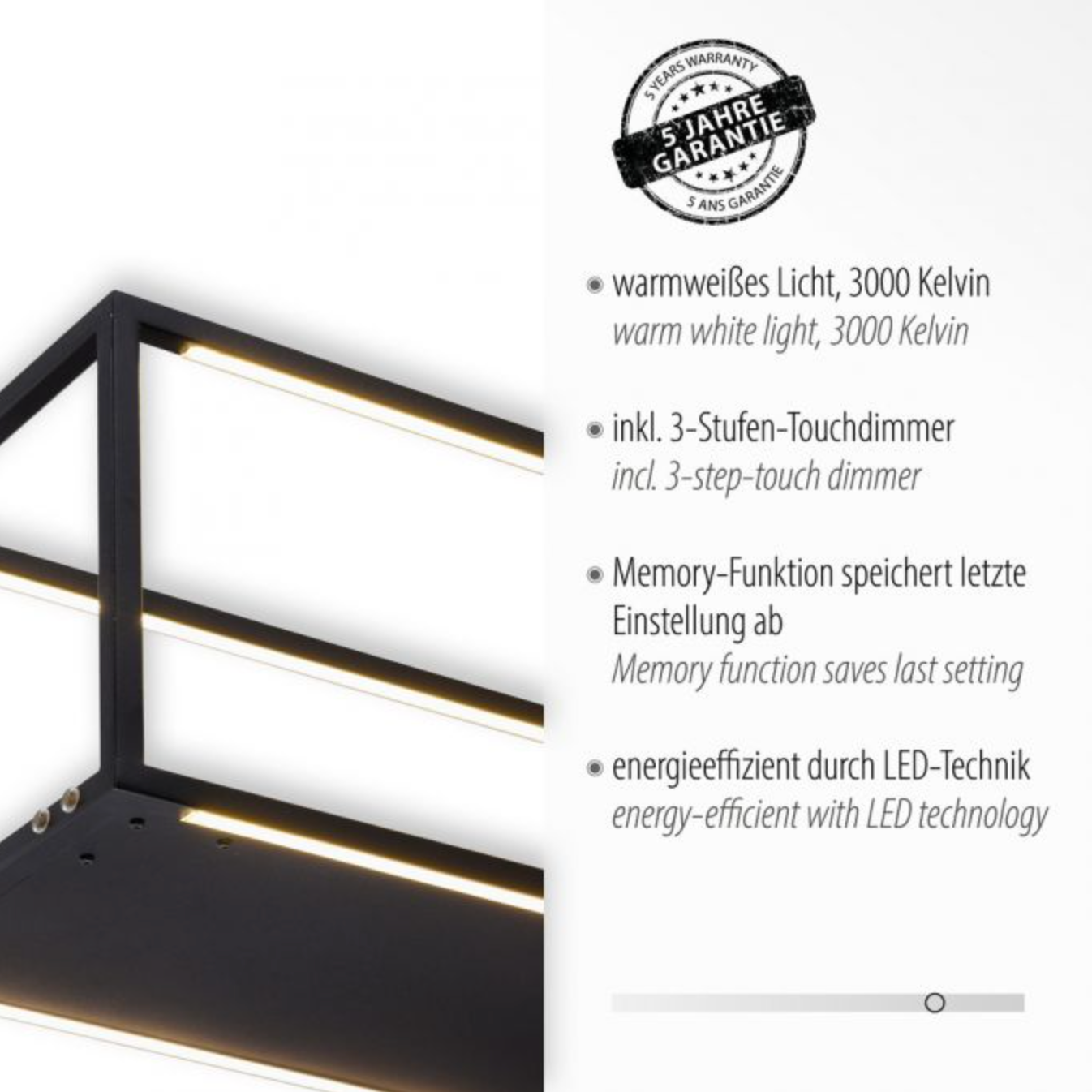 LED Rectangular Black Box Pendant / Shelf - ID 13937