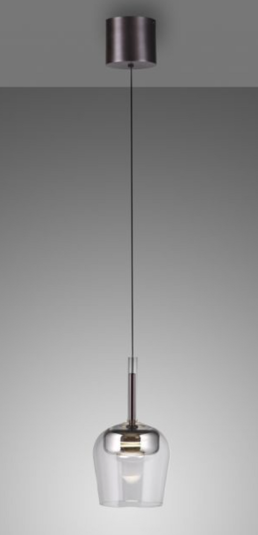 PNL Remote Controlled Raise & Lower Single Pendant Silver - ID 13919