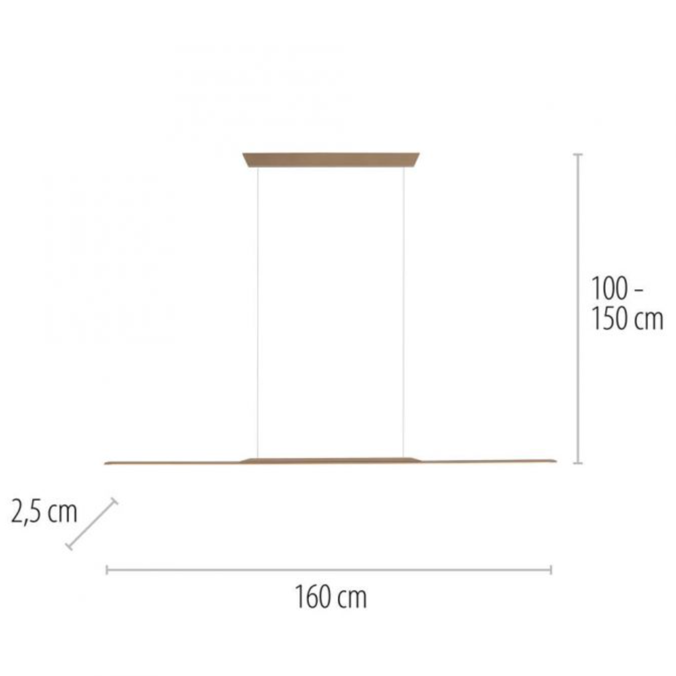 SureFlat 160 Height Adjustable Pendant Light Satin Bronze - ID 13945