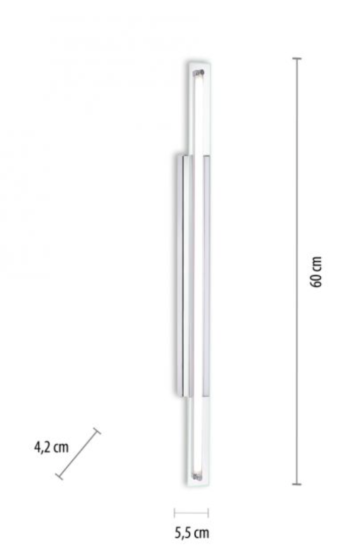 PNL Chrome Linear LED Wall Light - ID 13955