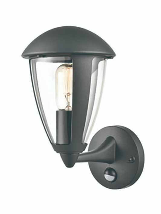 Fuara Charcoal Grey Outdoor Wall Light With Integrated PIR Sensor IP54 - ID 13954