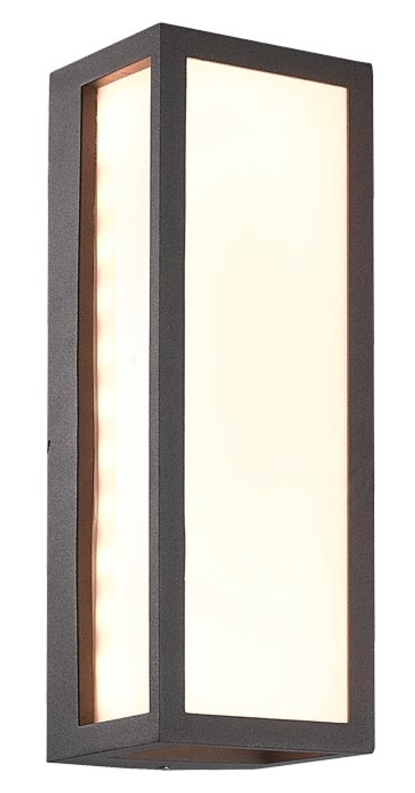 Outdoor Box Lantern Wall Light Graphite Grey - ID 13898
