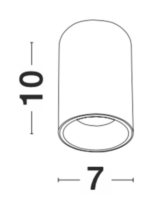 NL Sandy White Cylinder GU10 downlight - ID 13957