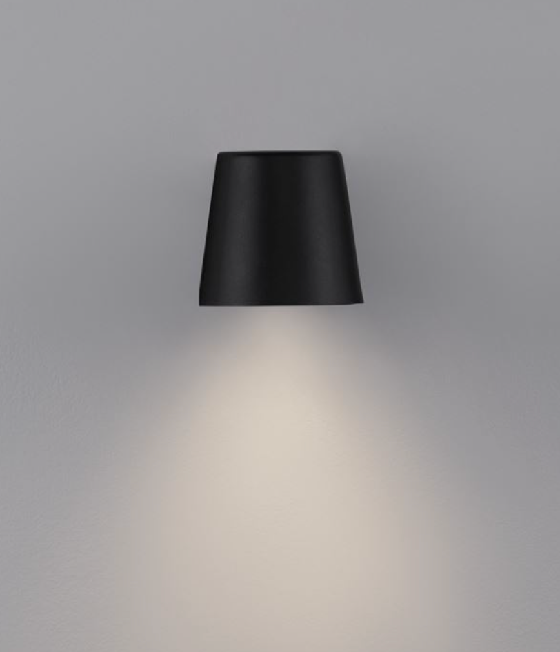 Conical Black Outdoor IP54 Wall Down Light - ID 13959
