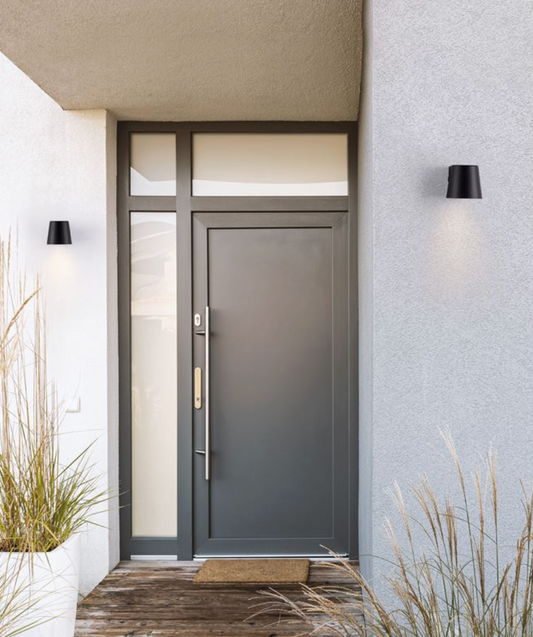 Conical Black Outdoor IP54 Wall Down Light - ID 13959