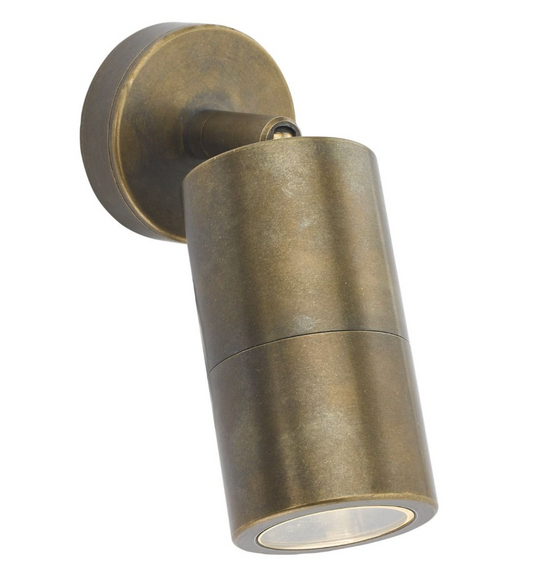 Tyndrum Antique Brass Outdoor IP65 Wall Mounted Spot Light