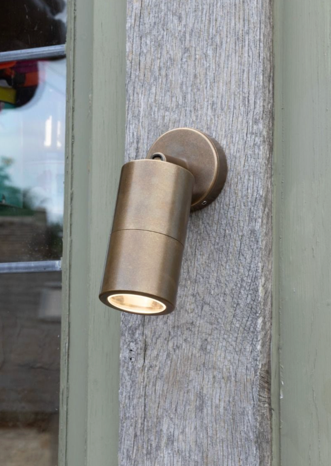 Tyndrum Antique Brass Outdoor IP65 Wall Mounted Spot Light