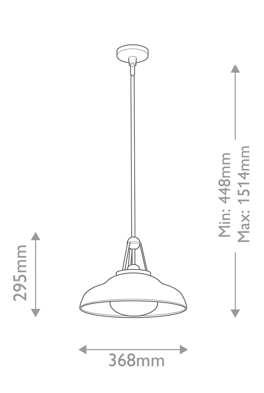 Industrial Single Pendant - Urban Bronze - ID 14003