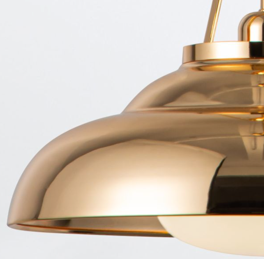 Industrial 1 lt Pendant - Polished Brass - ID 14006