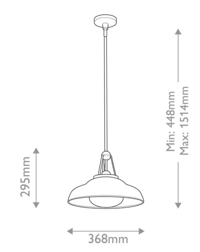 Industrial 1 lt Pendant - Polished Brass - ID 14006