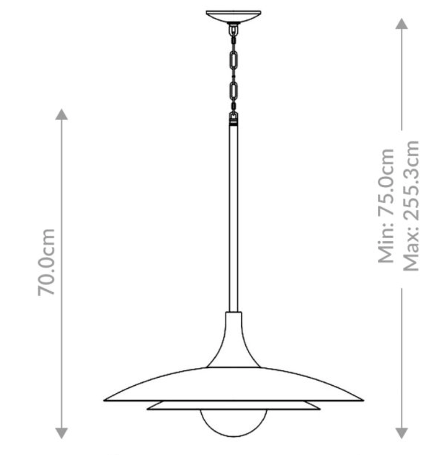 Classic Pendant Light, Matte White - ID 14008