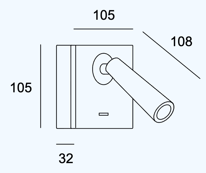 Nado GAM Brushed Nickel Reading Wall Light - ID 14072