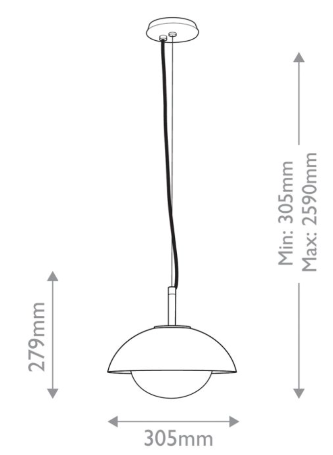 EFL Ceramic Ivory Stained Crackle & Blackened Steel Pendant Light - ID 14257