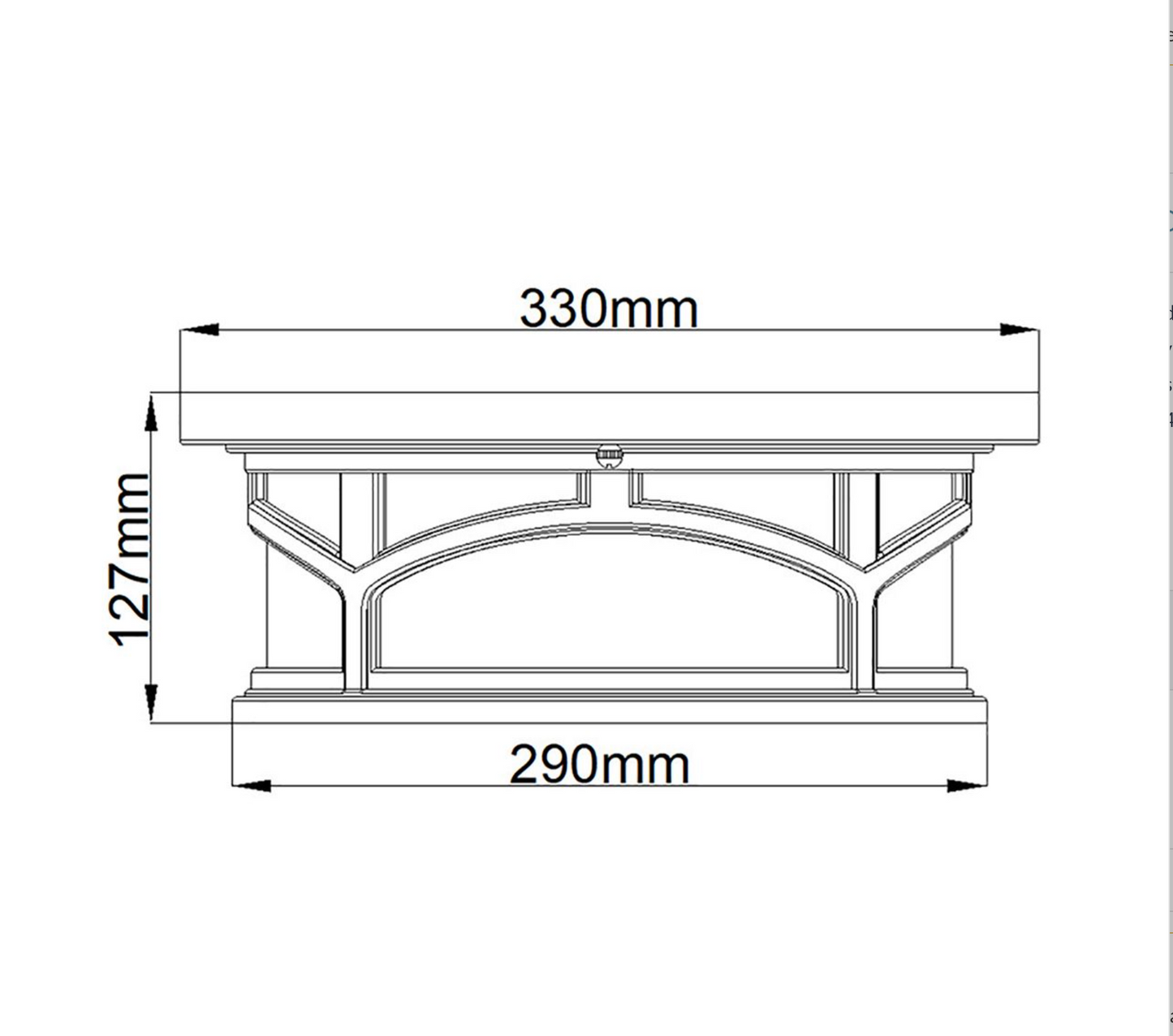 Maryland Bronze Outdoor Flush Ceiling Light - ID 14603