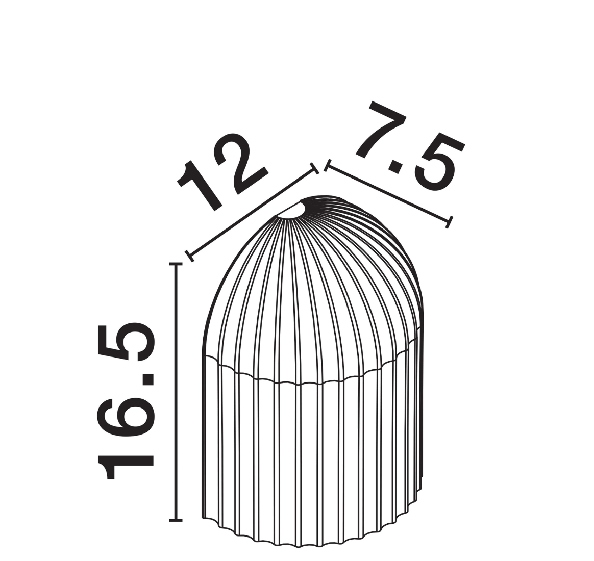 Fluted Decorative Wall Light In White Gypsum - ID 14747