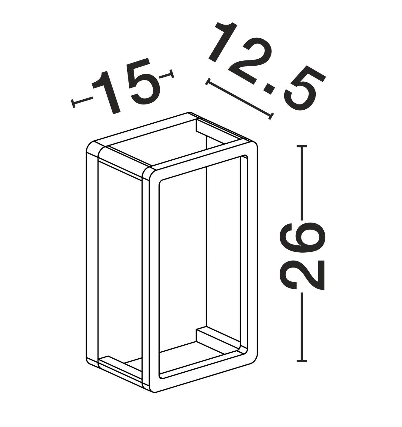 Brume Dark Anthracite Exterior Wall 9W Box Lantern - ID 14748