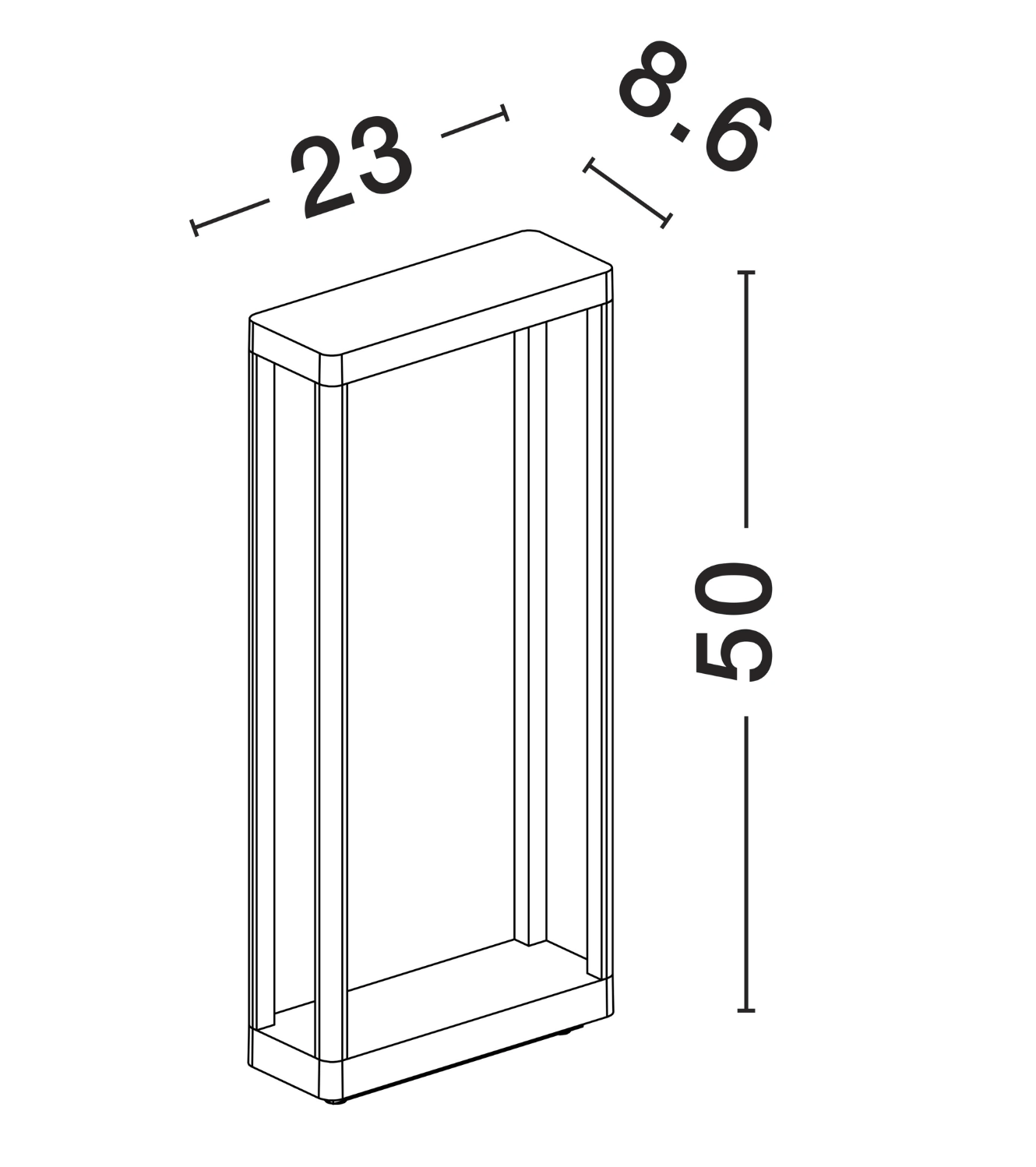 Dirac Medium Dark Anthracite Exterior 8W Box Bollard - ID 14752