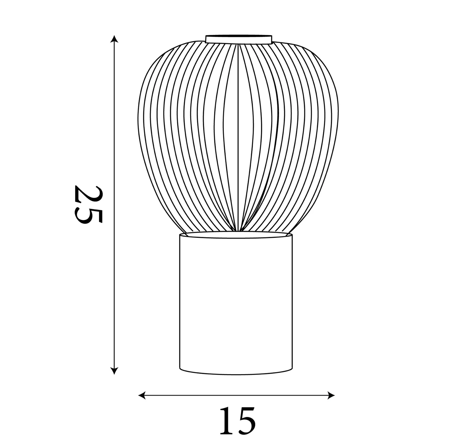 Beech Wood/Frosted Ribbed Glass Table Lamp - ID 14839