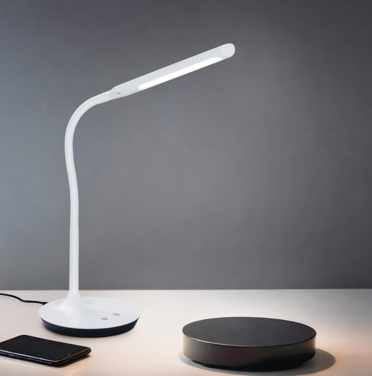 SMIT Flexible Arm White Table Lamp - ID 14954