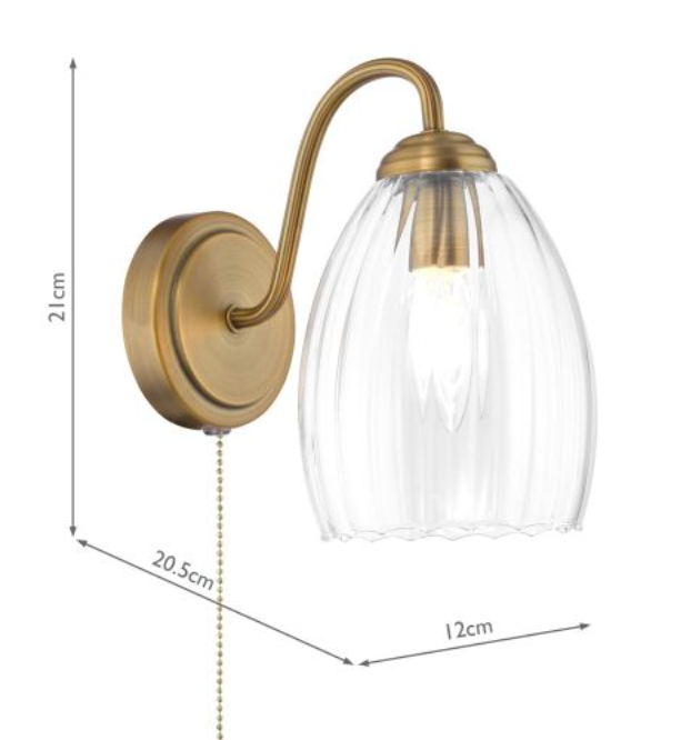 Rolo Elegant Antique Bronze Wall Light - ID 14997