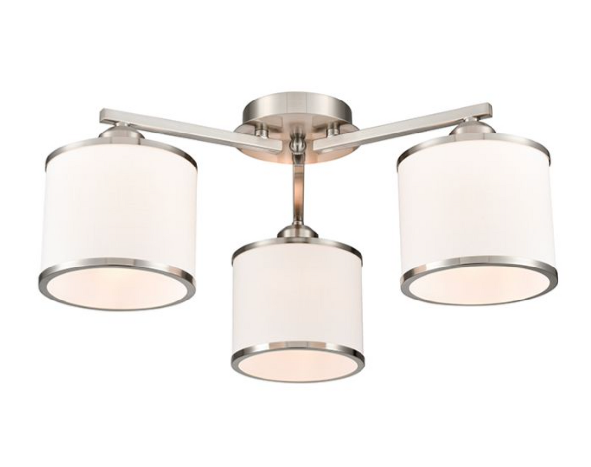 RIU Satin Nickel 3lt Ceiling Light - ID 15037