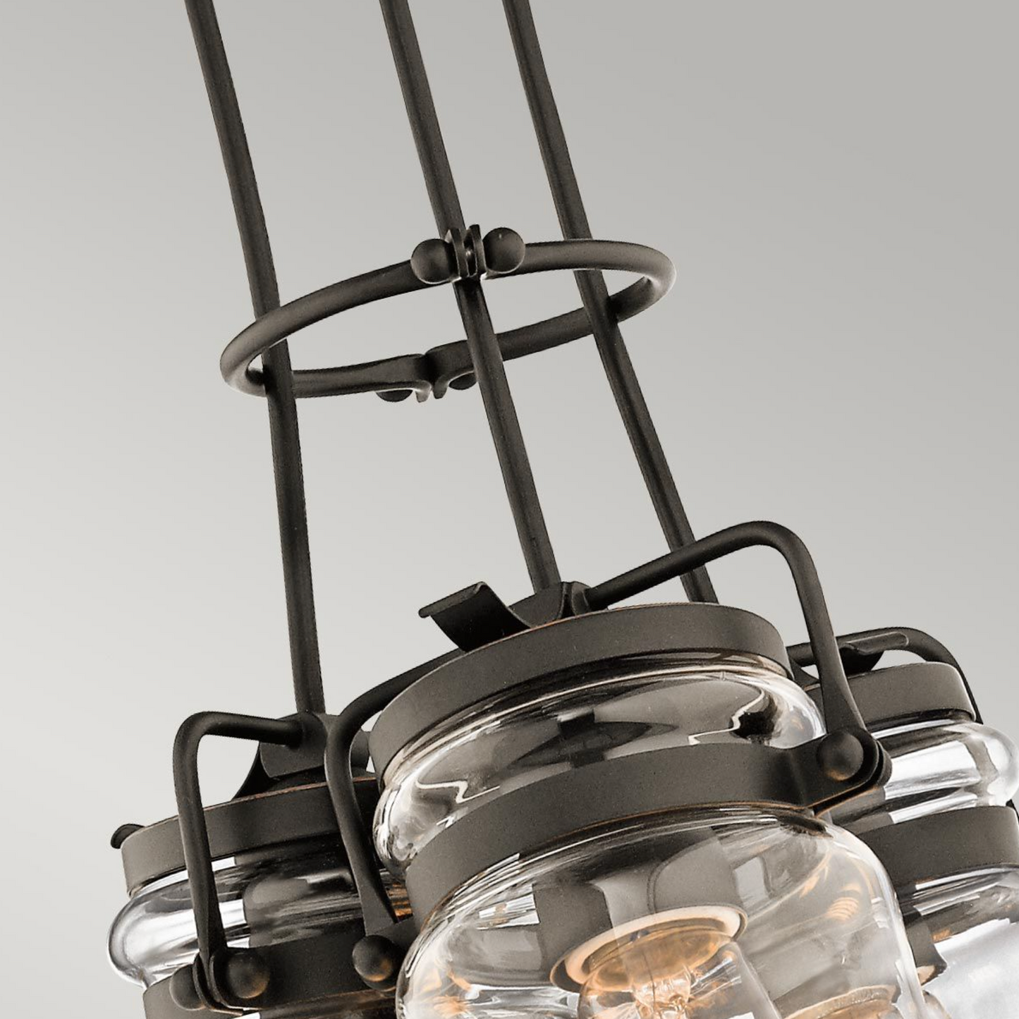 Aldgate Bronze 3 Lamp Jar Pendant - ID 7181