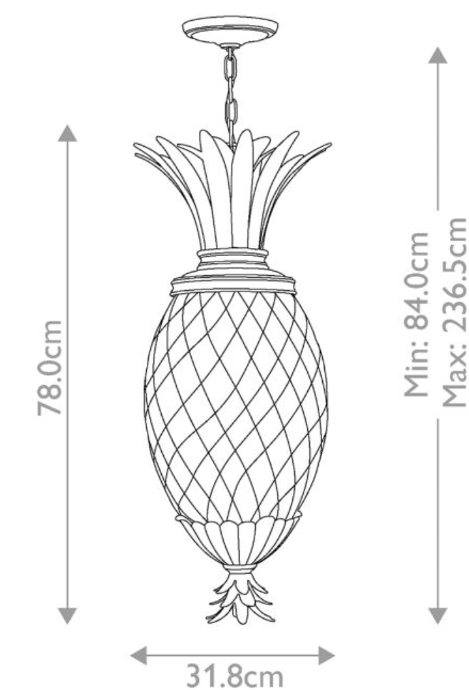 Botanical Antique Nickel 4 Lamp Pendant - ID 7165