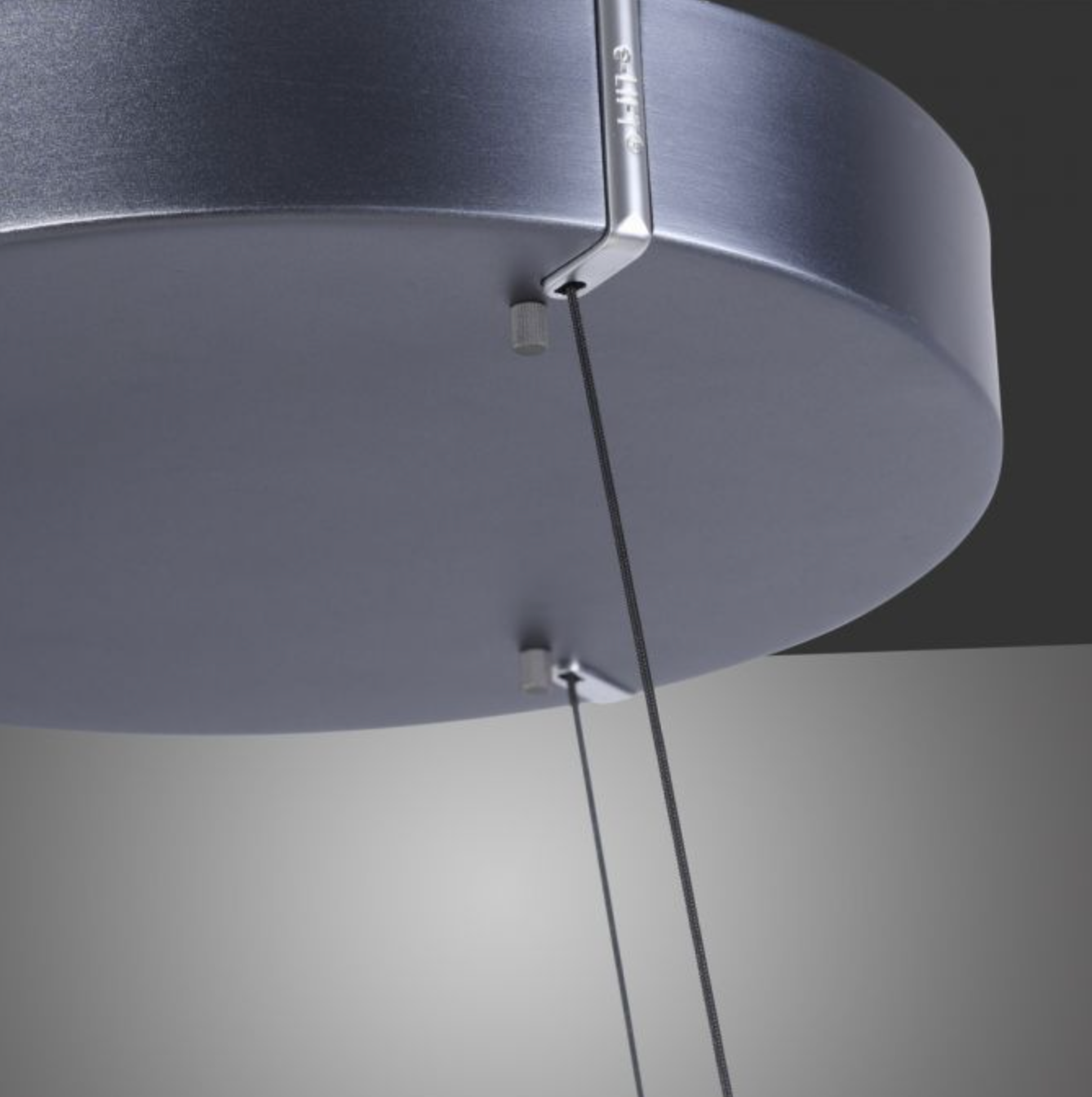 Eclip 70cm Satin Dark Grey Height Adjustable LED Up+Downlight Ring - ID 13676
