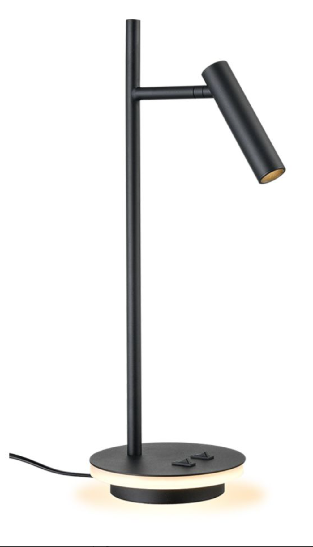 Lewi Matt Black Desk Light With Halo Base - ID 13719