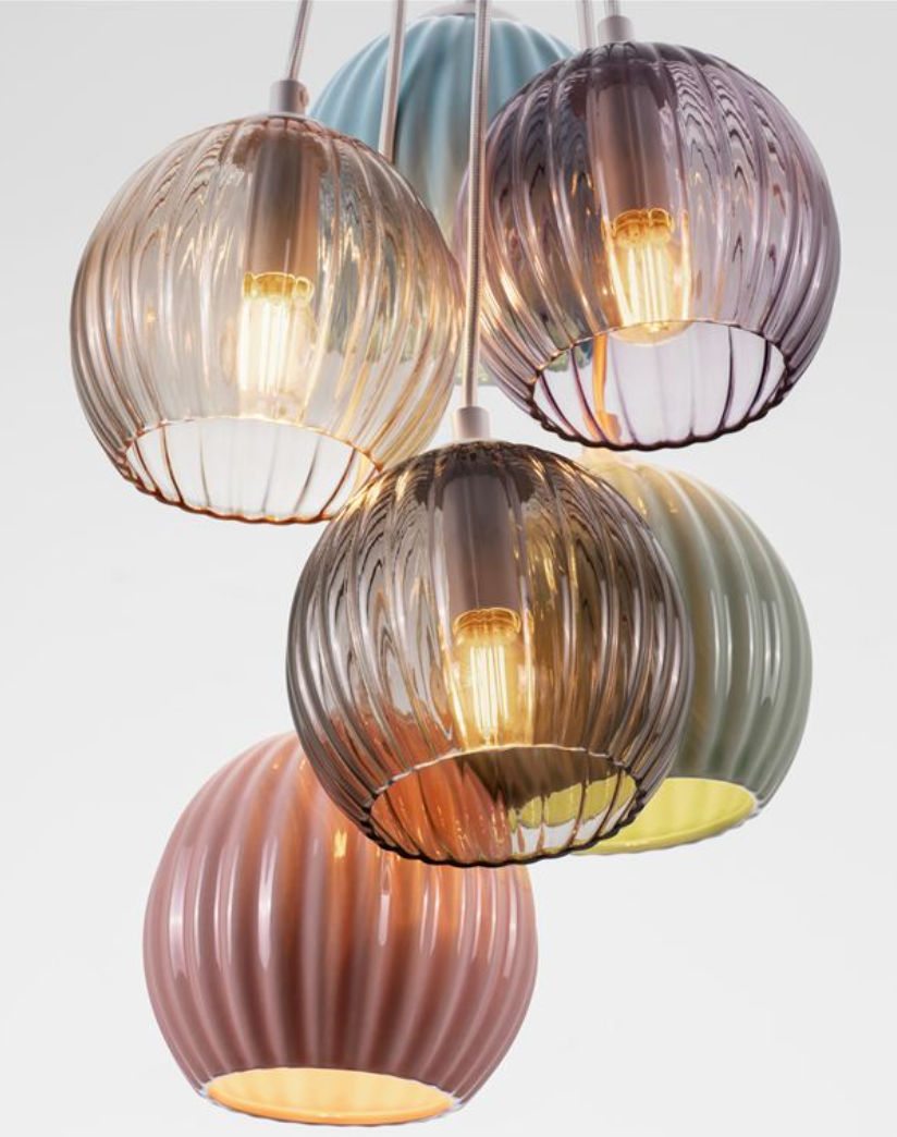NL Meli Coloured Glass 6 Light Multi Pendant - ID 13751
