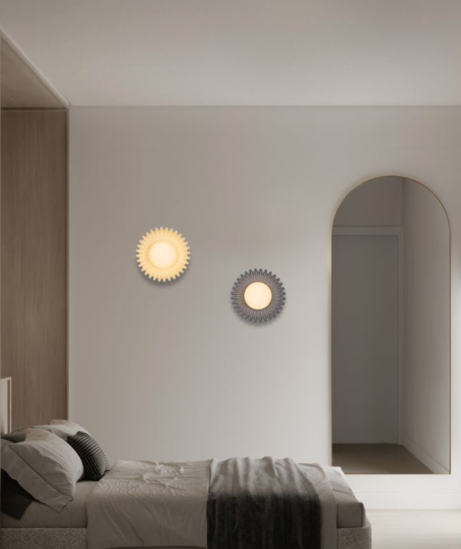 Petelle Cream Ceramic & Opal Glass Wall Or Ceiling Light - ID 13772