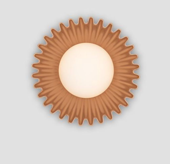 Petelle Caramel Ceramic & Opal Glass Wall Or Ceiling Light - ID 13774
