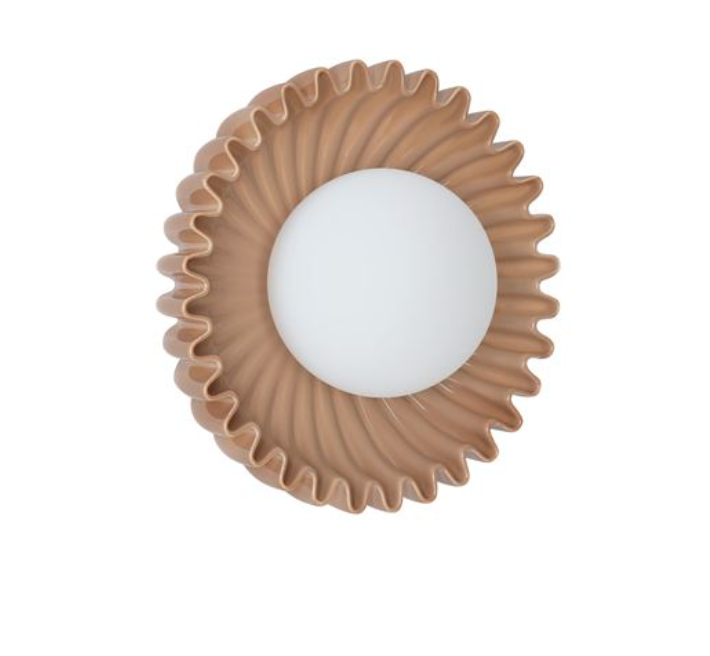Petelle Caramel Ceramic & Opal Glass Wall Or Ceiling Light - ID 13774