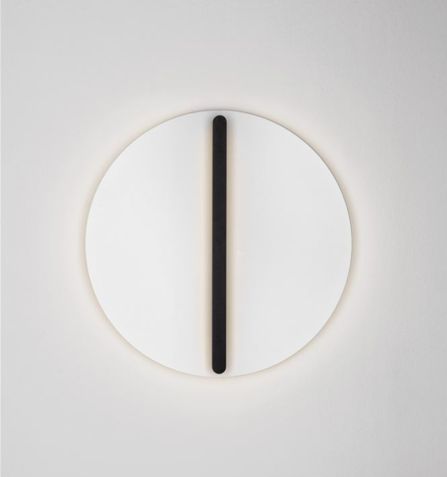 NL Nilu Sand Black & White Disc Wall Light Large - ID 13799
