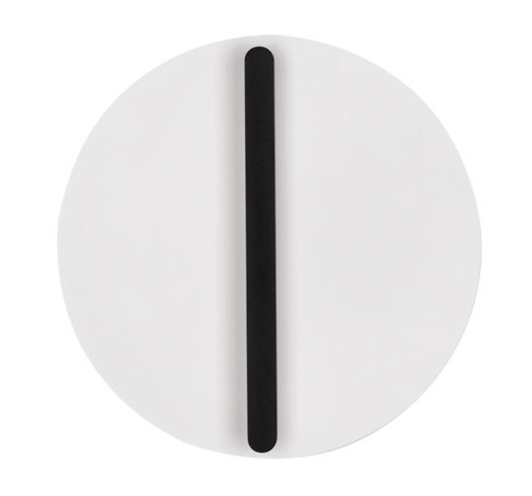 NL Nilu Sand Black & White Disc Wall Light Medium - ID 13798