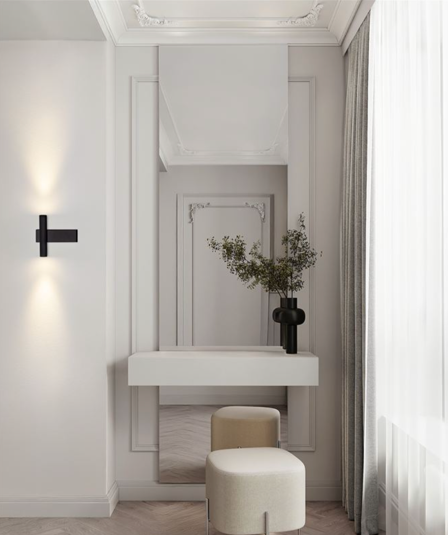 NL Small White Up & Down Wall Light - ID 13836