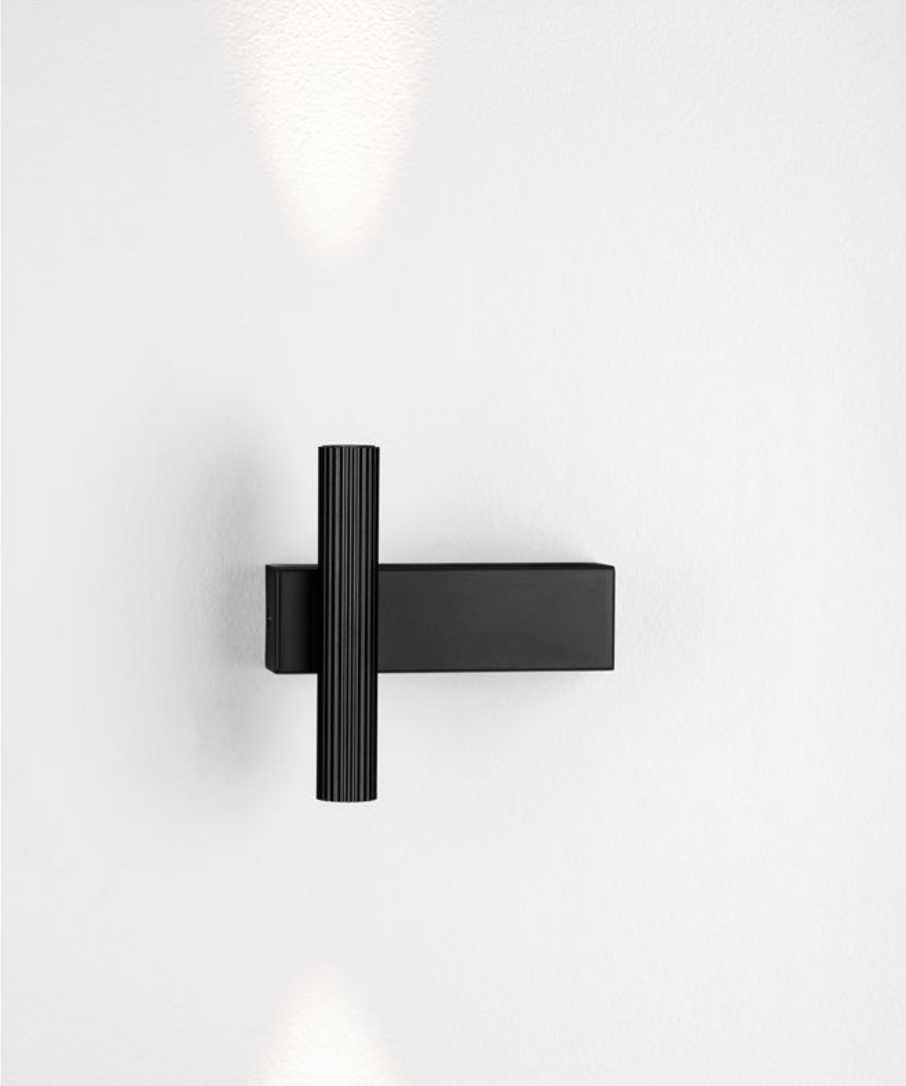 NL Small Black Up & Down Wall Light - ID 13835
