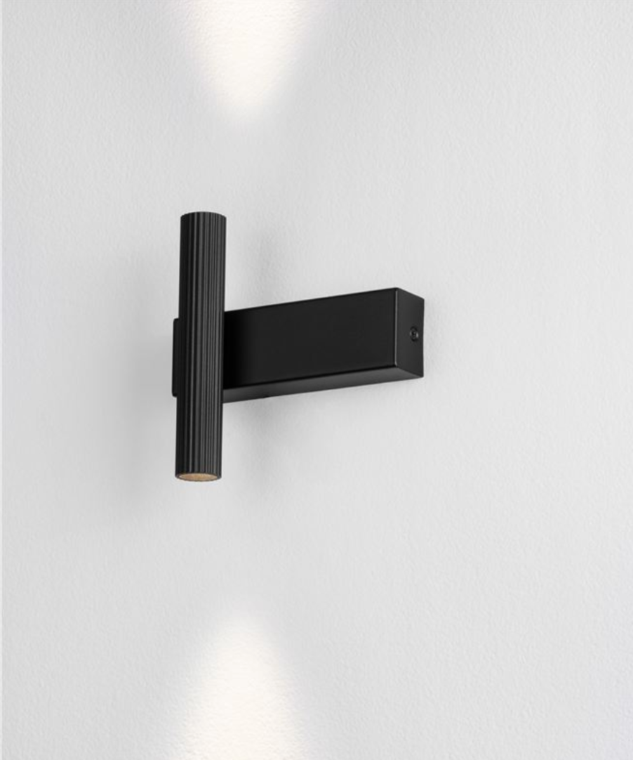 NL Small Black Up & Down Wall Light - ID 13835