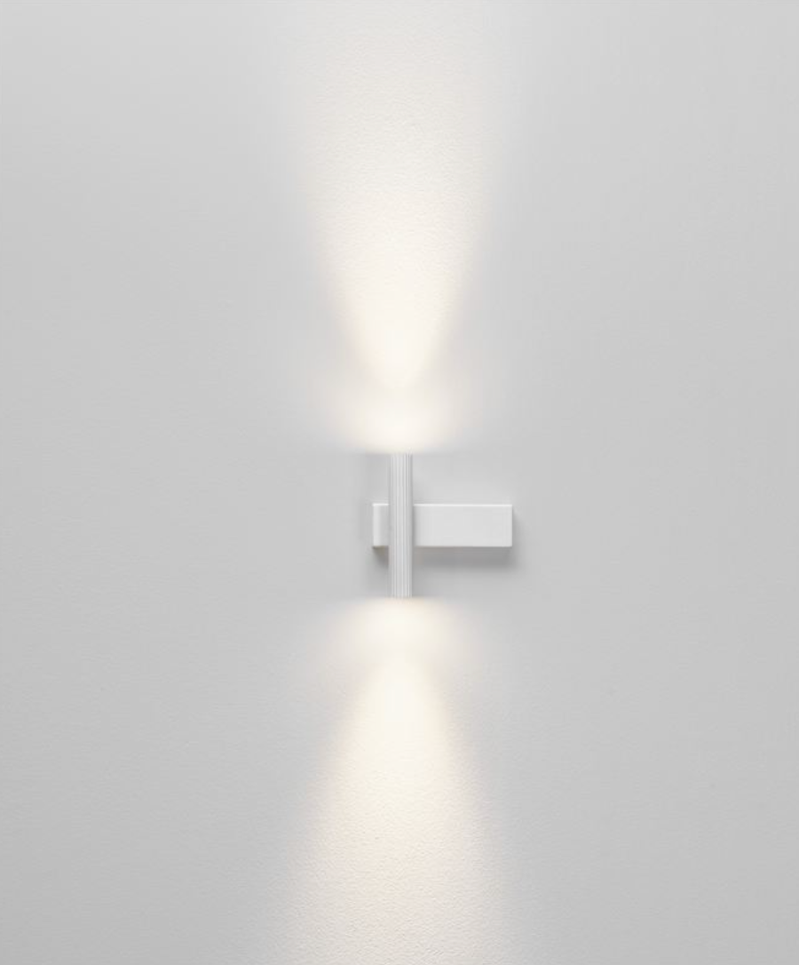 NL Small White Up & Down Wall Light - ID 13836