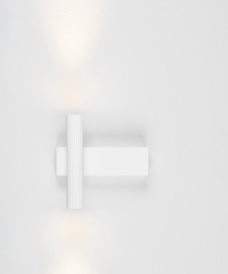 NL Small White Up & Down Wall Light - ID 13836