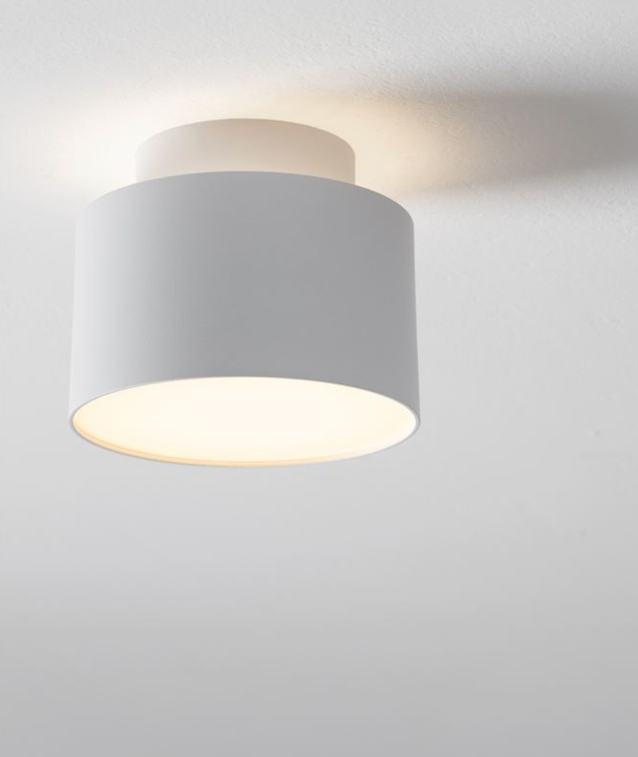 NL Ozeen (11cm) Semi Flush Ceiling Light Sandy White ID 13876