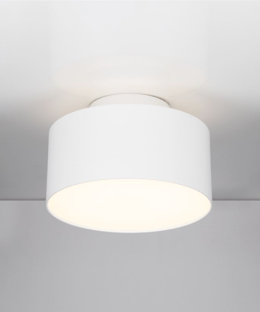 NL Ozeen (14cm) Semi Flush Ceiling Light Sandy White ID 13878