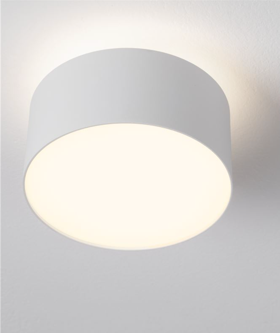 NL Ozeen (14cm) Semi Flush Ceiling Light Sandy White ID 13878