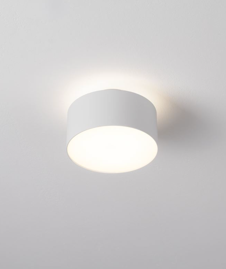NL Ozeen (14cm) Semi Flush Ceiling Light Sandy White ID 13878