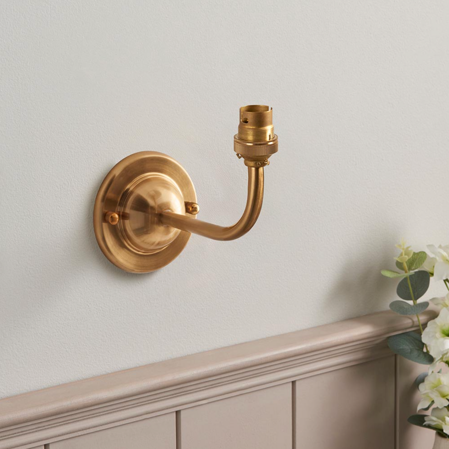 Brushed Aged Brass Wall Light with Tapered Green Shade - ID 13939 available from 12/10/25