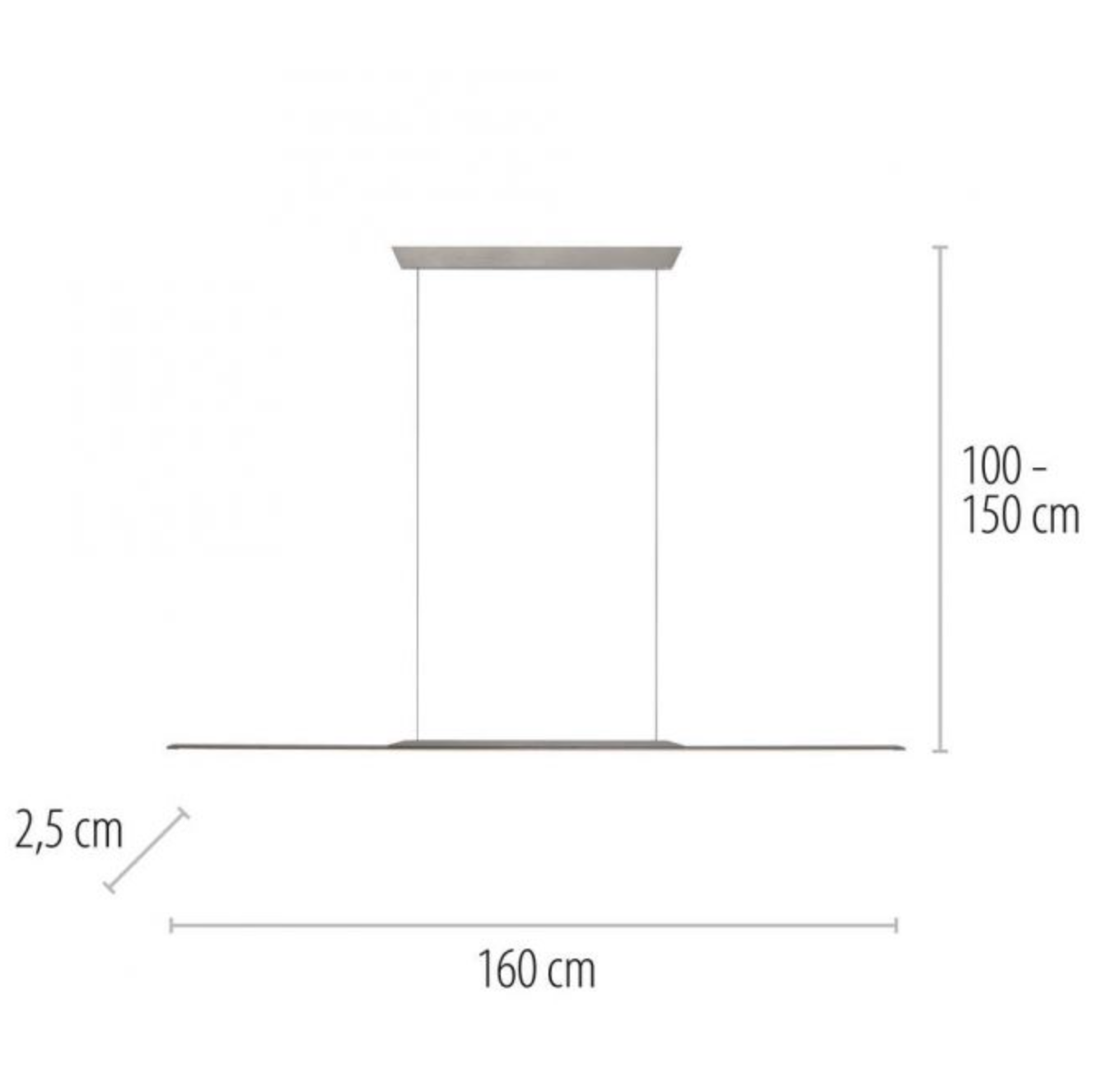 SureFlat 160 Height Adjustable Pendant Light Grey - ID 13944