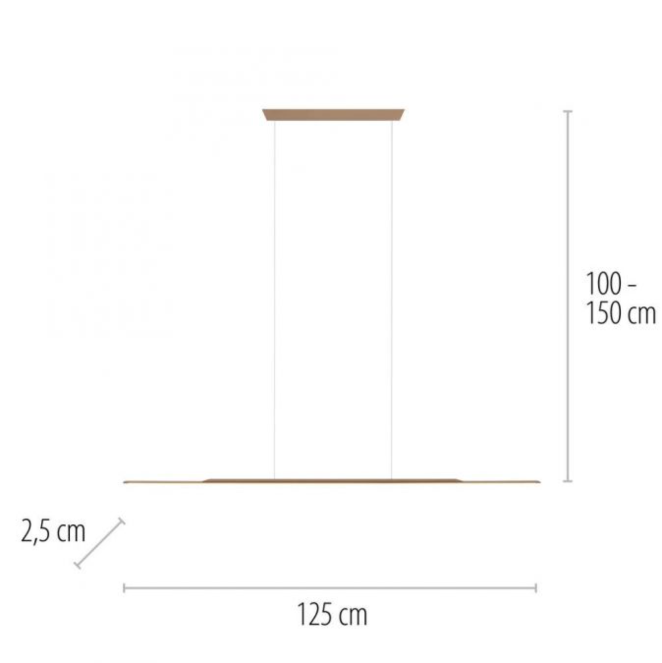 SureFlat 125 Height Adjustable Pendant Light Satin Bronze - ID 13943